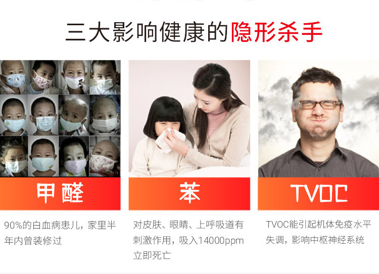 3大影响健康的隐形杀手-甲醛、苯、TVOC